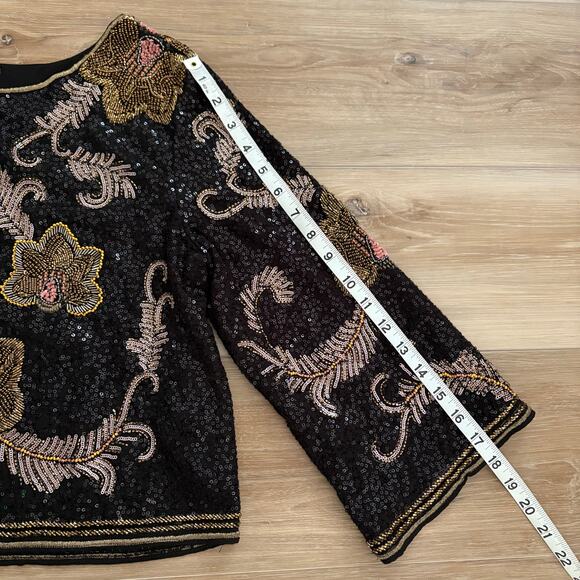 Zara Embroidered Beaded Sequin Cape Jacket 6895/912 S - Picture 6 of 12